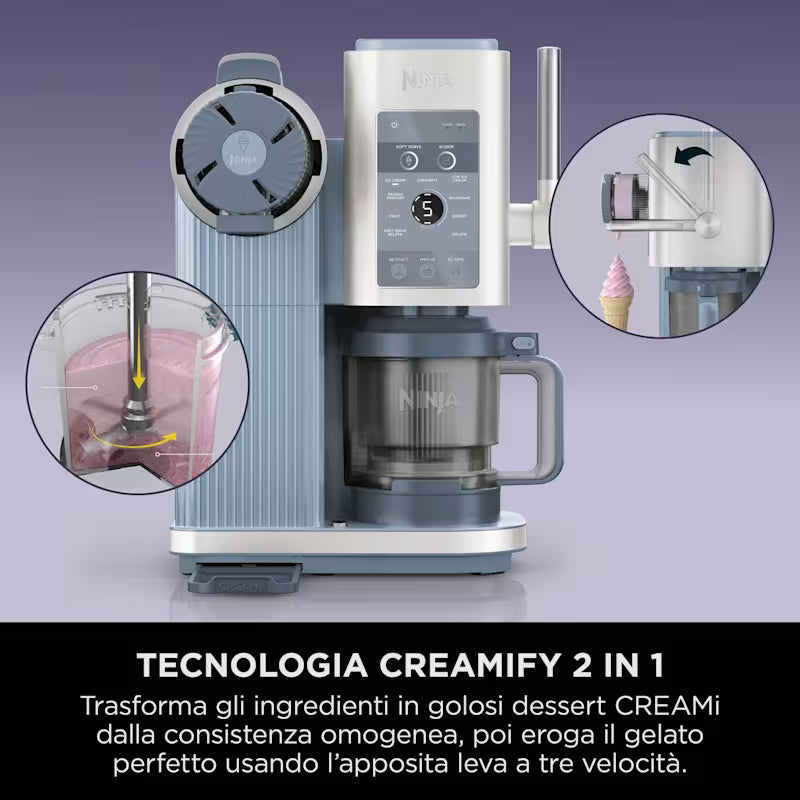 Gelatiera CREAMi Scoop & Swirl - Blu
